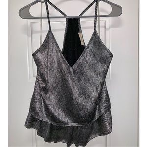 Silver/shimmery tank top